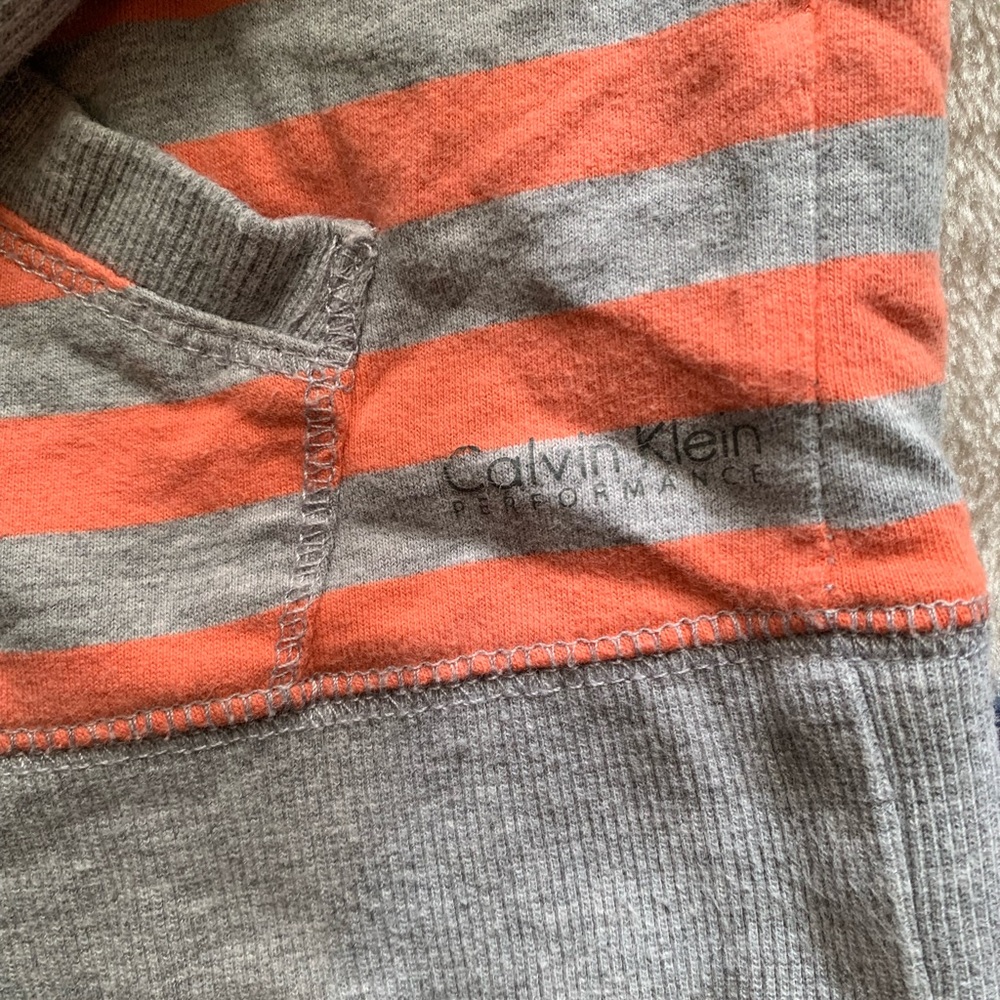 Sweater, Calvin Klein, orange and grey